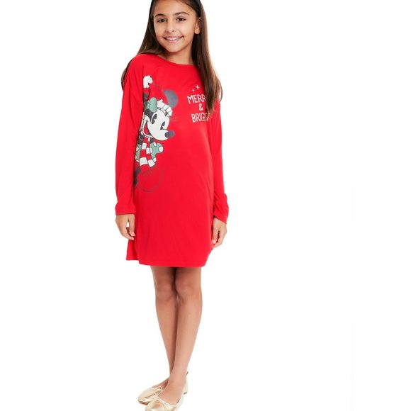 Girls Disney 2 pack  Minnie Mouse Christmas Dresses Size XS 4/5 Small 6/6X NWT - Picture 3 of 6